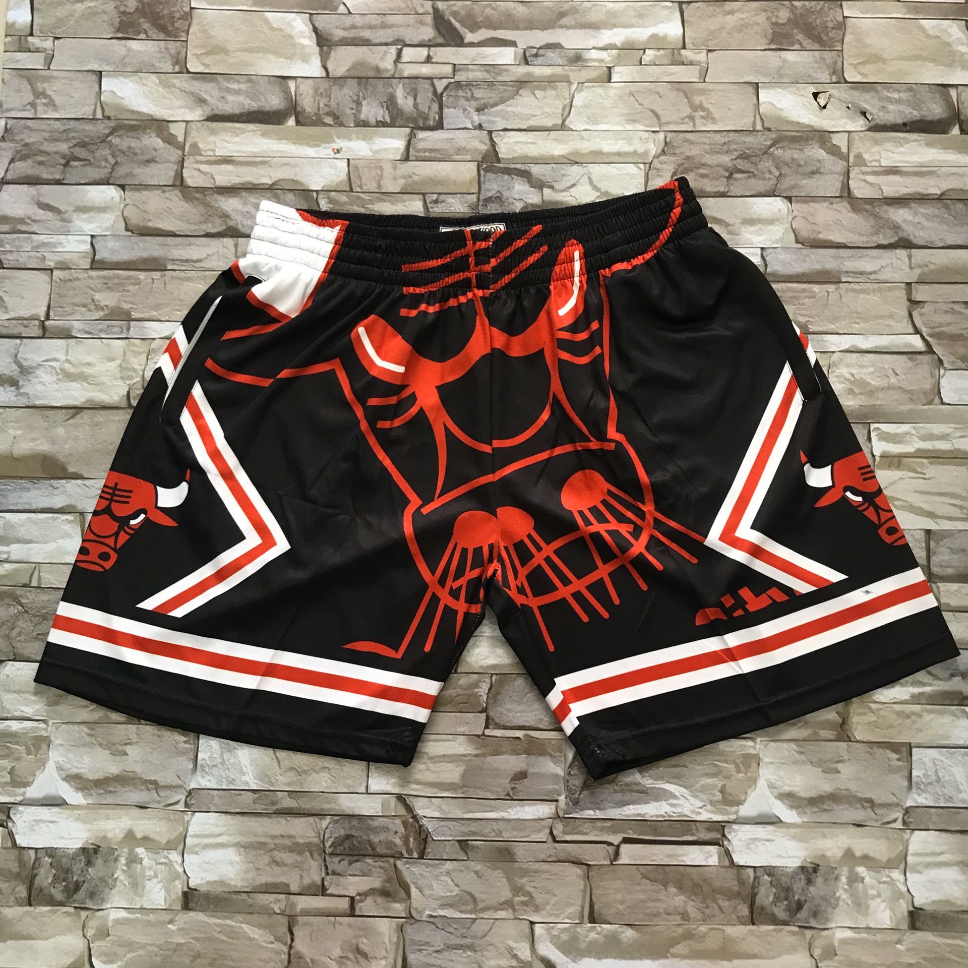 2020 Men NBA Chicago Bulls black 02 shorts